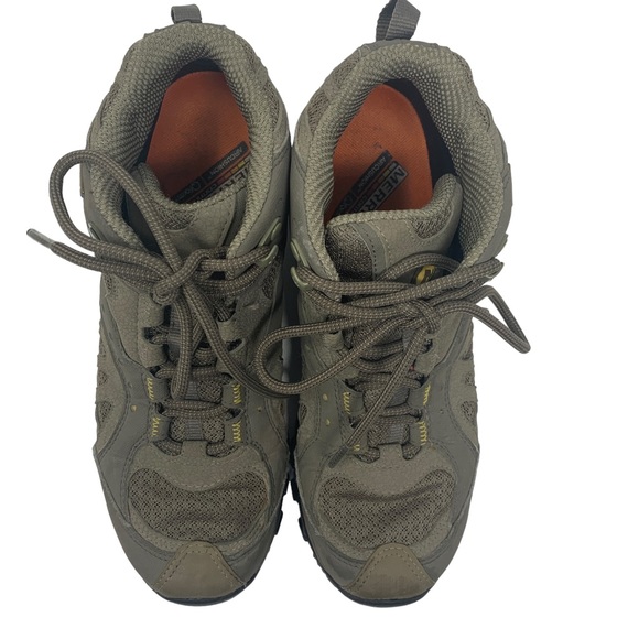 Merrell Vibram Gore-Tex Hiking Boots Olive Khaki Waterproof Trail Shoes 8 - Picture 9 of 15